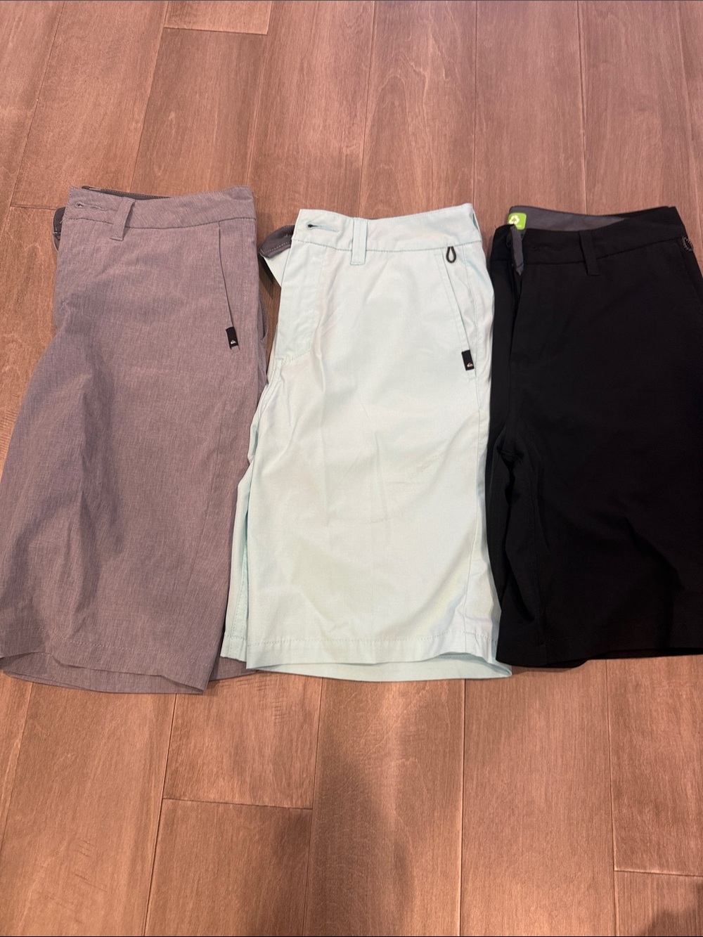 Quiksilver Kids Shorts Trio - Black, Light Blue, Gray